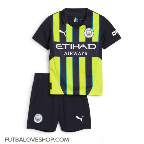 Dres Manchester City Preč pre deti 2024-25 Krátky Rukáv (+ trenírky)